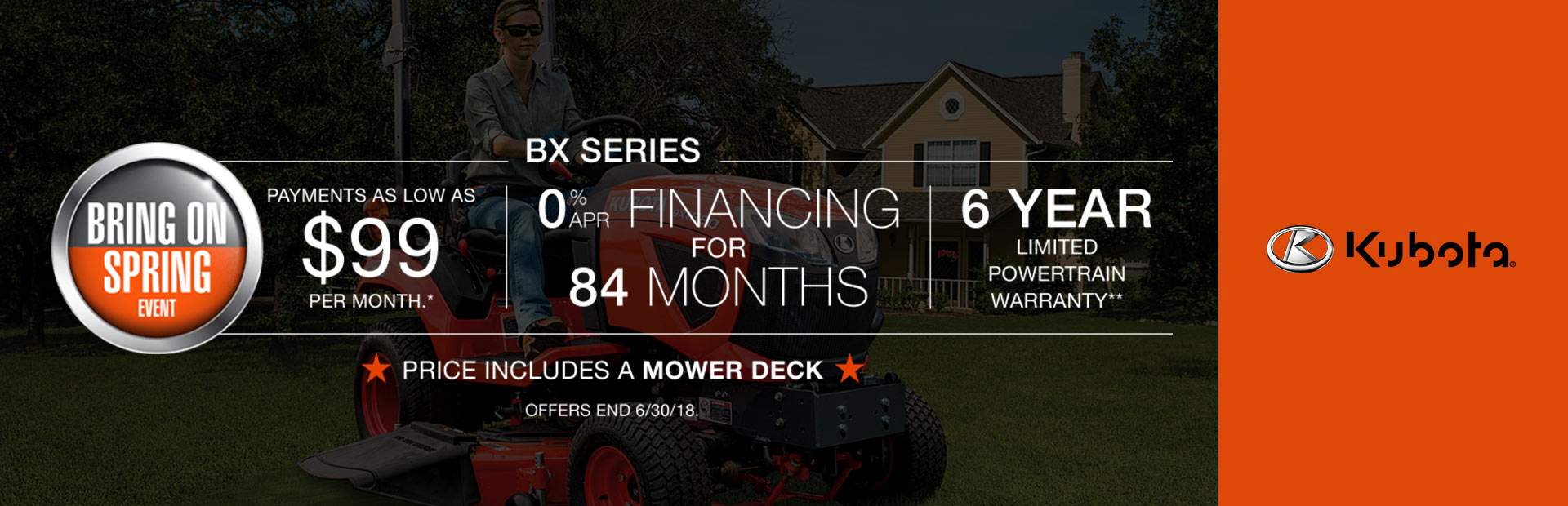 Kubota: Bring on Spring Event - BX Series